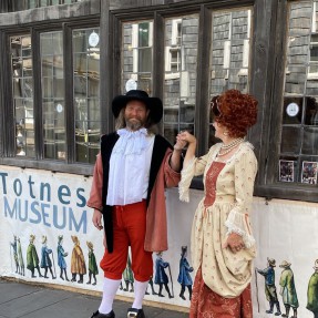 The view of Totnes Museum's Courtyard